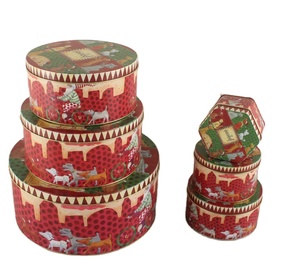 Wholesale Price Oem Custom Stylish Tin Box Empty Metal Tin Box Cookie Round Tin Box