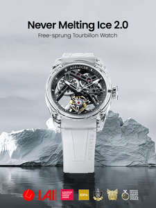 <span class=keywords><strong>Agelocer</strong></span> Édition Limitée « Ice Never Melts » Montre en cristal à ressort libre, montre mécanique manuelle de luxe - Product Image 6