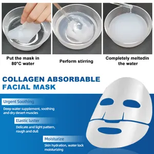 Soins de la peau Anti-âge bio-collagène pendant la nuit Jelly face sheet Mask Absorbable Moisture Locking Collagen sleeping Masks