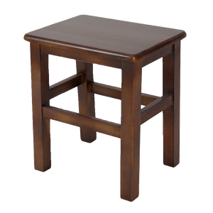 Tabouret carré en bois massif 32x23x40cm, structure robuste pour la maison, le salon, la restauration, l'école, l'usine - Product Image 5