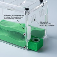 Fourmilière Bionique Imprimée en 3D en Acrylique Ronde à Transparence Totale 360° – Boîte Éducative pour Fourmis, Atelier d'Observation et Terrarium pour Reptiles