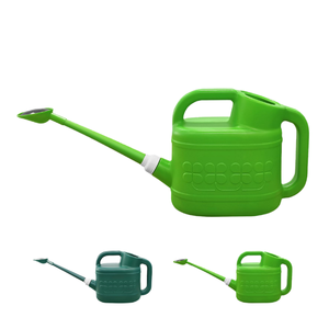 Arrosoir d'extérieur vintage moderne de 4 L avec bec long amovible, tête d'arrosage en acier inoxydable, fabriqué en plastique durable - Product Image 1