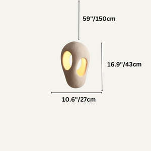 Lámpara colgante Retro moderna diseño nórdico estilo Wabi-Sabi resina gris hierro colgante luz interior para el hogar Oficina restaurante medio - Product Image 6