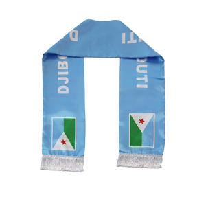 ผ้าพันคอธงชาติดีไจบูตี ผลิตภัณฑ์เชียร์ฟุตบอลแบบกำหนดเองขายส่ง ผ้าพันคอพู่ห้อยสำหรับแฟนบอล - Product Image 3