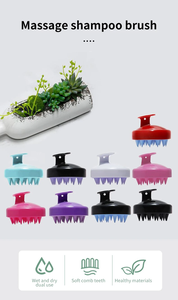 Cepillo de masaje de cuero cabelludo portátil con logotipo personalizado para limpieza del cabello, champú, cepillo de aseo para mascotas - Product Image 5