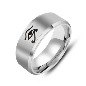 Anillo <span class=keywords><strong>de</strong></span> acero inoxidable con amuleto <span class=keywords><strong>de</strong></span> <span class=keywords><strong>Ojo</strong></span> <span class=keywords><strong>de</strong></span> <span class=keywords><strong>Horus</strong></span>, egipcio, <span class=keywords><strong>Ra</strong></span>, Udjat, Egipto, Rey Faraón, negro, para hombre <span class=keywords><strong>y</strong></span> mujer - Product Image 6