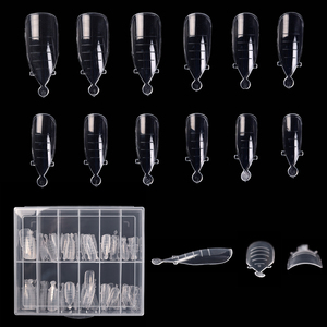 120 pièces de capsules carrées extra longues françaises à double forme, courbe en C, en ABS, pour extension rapide d'ongles en acrylique - Product Image 5