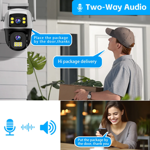 Cámara IP WIFI 4MP 4K PTZ <span class=keywords><strong>para</strong></span> Exteriores, Pantalla Dual, Detección Humana por IA, Lente Dual, Audio Bidireccional, Cámara de Seguridad CCTV, Aplicación V380 - Product Image 5