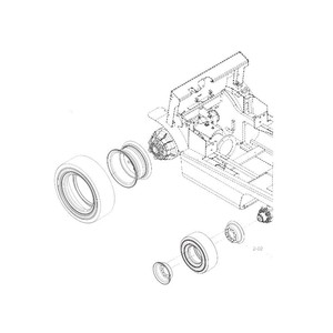 Jante de roue avant pour chariot élévateur électrique Doosan B30NS, jante d'entraînement intégrale en acier, numéro de pièce LW0001794 - Product Image 4