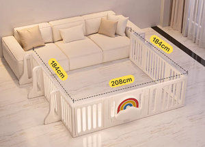 <span class=keywords><strong>Corral</strong></span> de Juegos para Bebés de Plástico HDPE Estilo Francés Moderno, Área de Juego Segura para Niños Pequeños, Corralito Infantil con Diseño de Dibujos Animados - Product Image 6