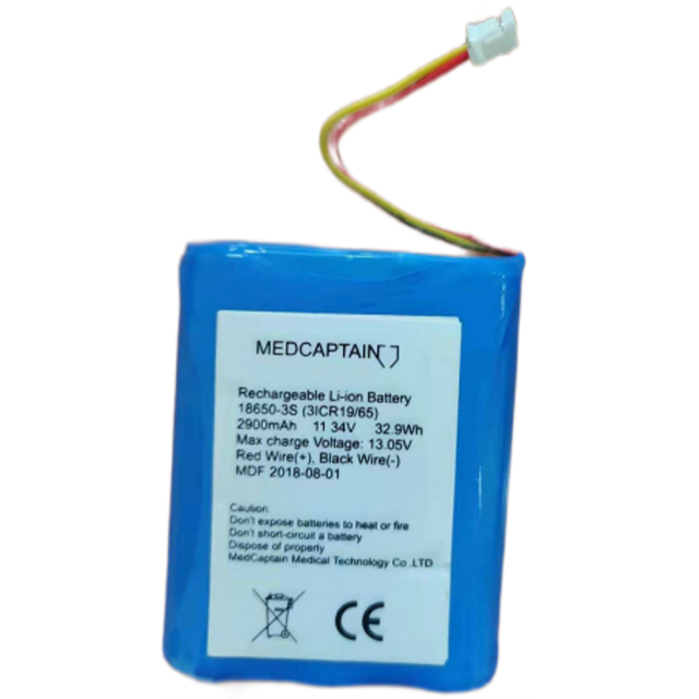 11.34V 2900mAh Battery 18650-3S for Infusion Pump Medcaptain HP-60 HP-30 SYS-50