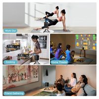 DLP Projector Android 9.0 WiFi 2.4G/5G 4K Decode Smart Portable Video Projector with Touch Panel Airplay Miracast Home Theater