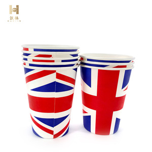 Gobelets en papier jetables avec motif Union Jack chinois et drapeau national, épais et de haute qualité, pour les fêtes et l'usage domestique. - Product Image 5