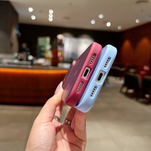 เคสโทรศัพท์มือถือแบบแม่เหล็กสีเชอร์รี่เข้มด้าน สัมผัสนุ่ม สำหรับ iPhone 18 17 16 15 pro max ฝาหลังแบบด้าน ป้องกันการกระแทก - Product Image 6