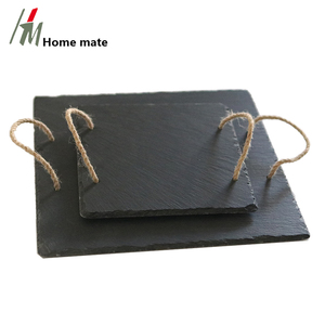 Tablero para servir <span class=keywords><strong>queso</strong></span> y carne de 10 pulgadas x 15 pulgadas, juego de tablero para <span class=keywords><strong>queso</strong></span> y cuchillos de pizarra, cuchillos de 4 piezas, tiza de esteatita de 2 piezas - Product Image 6