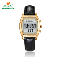 ALHARAMEEN jam tangan Digital, jam tangan Muslim Reloj dengan arah kiblat otomatis