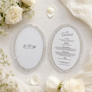 Carte de menu de <span class=keywords><strong>mariage</strong></span> ovale vintage en <span class=keywords><strong>dentelle</strong></span>, texte personnalisé, impression cygne, insert d'invitation de <span class=keywords><strong>mariage</strong></span> de luxe, papeterie - Product Image 4
