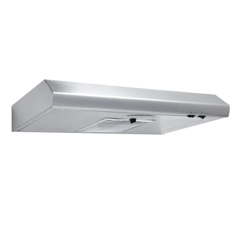 Custom or standard industrial range hood kitchen stainless steel under cabinet slim range hood