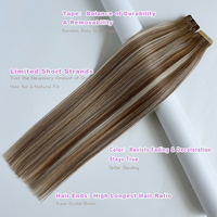 Extensiones de Cabello Remy Virgen de Primera Calidad al por Mayor, Color Rubio Balayage, Listas para Enviar, 22 Pulgadas