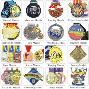 Médaille en métal personnalisée pour la remise de diplômes, fabrication OEM/ODM, impression en époxy, médaille <span class=keywords><strong>d</strong></span>'<span class=keywords><strong>honneur</strong></span> pour le taekwondo, le judo, le jiu-jitsu, médaille de sport pour enfants - Product Image 2