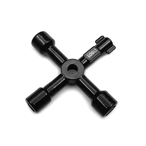 Logo personnalisé <span class=keywords><strong>clé</strong></span> croisée universelle 4 en 1 en acier inoxydable <span class=keywords><strong>clé</strong></span> carrée triangulaire pour l'eau <span class=keywords><strong>compteur</strong></span> de <span class=keywords><strong>gaz</strong></span> vanne ascenseur armoire - Product Image 4