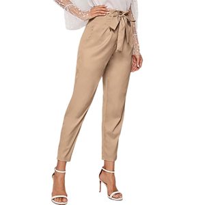 <span class=keywords><strong>Pantalon</strong></span> de costume d'été pour <span class=keywords><strong>femme</strong></span>, taille haute, <span class=keywords><strong>pantalon</strong></span> de bureau d'été pour <span class=keywords><strong>femme</strong></span>, <span class=keywords><strong>pantalon</strong></span> fuselé, taille papier, ceinture intégrée, poche oblique, <span class=keywords><strong>pantalon</strong></span> sur mesure - Product Image 1