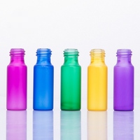 5ml Frosted Custom ized Farbe Dünnes Glas ätherisches Öl Rolle auf Flasche mit Stahlkugel