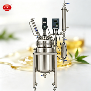 Industrial Double Layer Automatic Engine-Powered 50L Stainless Steel Reactor Chemical Bio Reaction Mixer Fermentation Vessel - Product Image 1