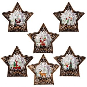Nouvelle lampe en cristal en forme d'étoile à cinq branches pour Noël 2024, artisanat en plastique, décoration de Noël, cadeaux - Product Image 5