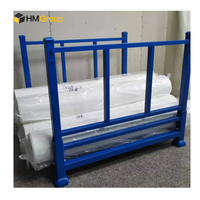 Étagère à palettes en acier galvanisé, empilable, détachable, robuste, réglable, personnalisée, OEM, pour rouleaux de tissu avec base carrée