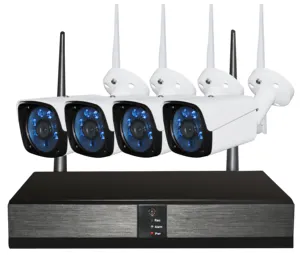 4CH 1080P HD WiFi NVR 2.0MP IR Outdoor Weatherproof CCTV Wireless IP Camera Security Video Surveillance System Kit
