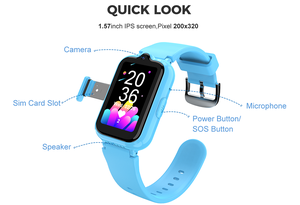 Lt41 2025 1.57Inch Trẻ Em 4G Thông Minh Đồng Hồ GPS Wifi Lbs Vị Trí Hệ Thống Gọi Video Không Thấm Nước Trò Chuyện Trẻ Em Smartwatch Với Máy Ảnh - Product Image 3