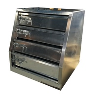 Boîte à outils en fer blanc, imperméable, portable, avec revêtement en poudre, avec insert à 4 tiroirs, pour le rangement extérieur de camions, de pick-ups ou de voitures double cabine