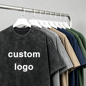 Mens Oversize 250gsm Heavyweight <b>Tshirt</b> Streetwear Blank Custom Screen Print Embroidery T-Shirts Blank T shirt - Product Image 1