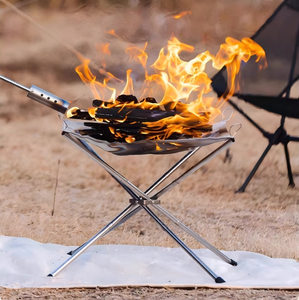 Braciere da Tavolo Portatile in Acciaio Inox Resistente, Senza Fumo, per Carbonella e <span class=keywords><strong>Legna</strong></span>, Ideale per Giardino - Product Image 4