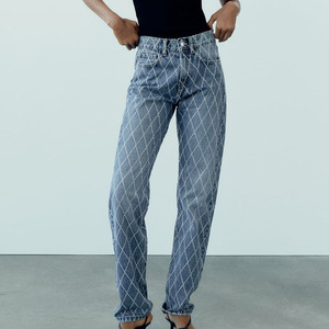 2025 Jeans ketat perempuan seksi kualitas tinggi Jeans desain Jeans pinggang tinggi katun celana Jeans lurus Tinggi - Product Image 1