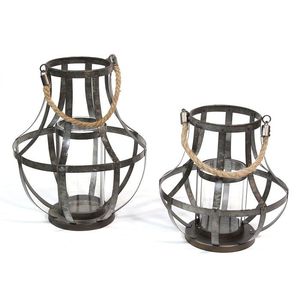 Centres de table de mariage décor meilleur vendeur bougeoir en fer galvanisé avec verre votif - Product Image 6