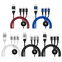 Nouvelle idée cadeau promotionnel d'affaires Logo LED lumineux personnalisé avec plusieurs ports câble de charge USB pour tous les téléphones