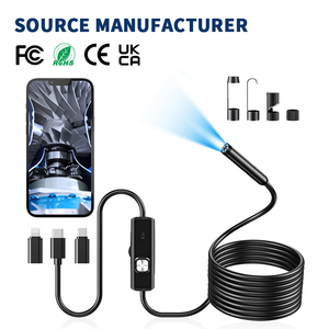 Boroscopio con MOQ Bajo, <span class=keywords><strong>Precio</strong></span> de Fábrica, Cámara de Inspección de Alcantarillado con Accesorios Completos, Resistente al Agua IP67, CMOS, <span class=keywords><strong>8</strong></span> Luces LED, para iOS y Android - Product Image 2