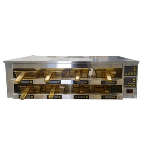 Armoire de maintien au chaud commerciale électrique en acier inoxydable pour viande et aliments, deux niveaux, quatre plateaux, pour chaînes de restauration rapide, style occidental, automatique - Product Image 6