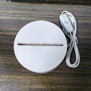 Acrylic LED <strong>Table</strong> <strong>Light</strong> Base Wireless LED Lamp Stand USB Night <strong>Light</strong> Holder ABS LED Base 3D Night <strong>Light</strong> Stand Home Decoration - Product Image 2