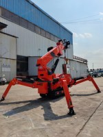 Grue araignée autopropulsée électrique à flèche télescopique pour installation de vitrage, avec stabilisateur, en promotion