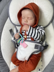 Muñeca Bebé Reborn Gemela <span class=keywords><strong>LouLou</strong></span> de 19 Pulgadas, Nueva y Económica, Despierta o Dormida, Piel Pintada en 3D, Muñeca Bebé Reborn de Silicona para Niñas - Product Image 3
