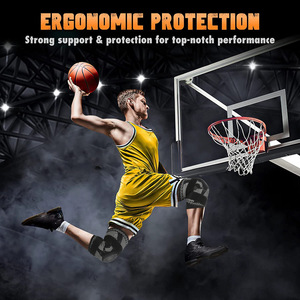 Knitted Sports Knee Brace Copper Fiber Four Way Elastic Nylon Compression Support Unisex Multiple Sports Protection - Product Image 3