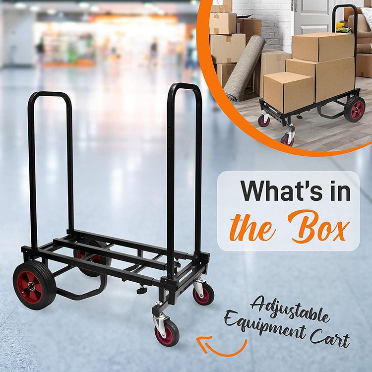 JH-Mech Hand Truck Dolly Cart Compact 300Lbs Max Load Capacity Foldable and Lightweight Metal Hand Platform Cart