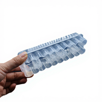 Boîte de 24 flacons rectangulaires de 3 ml en plastique PP transparent pour le stockage et l'organisation de kits de tests de vaccins lyophilisés pour animaux de compagnie