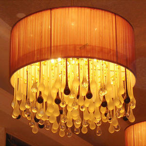 Factory customized creative fabric chandelier attic villa hotel lobby family luxury interior <b>lighting</b> decorative chandelier - Product Image 5