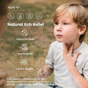 Ngứa cứu trợ các bản vá lỗi, 60pcs tự nhiên Bug cắn cứu trợ dán, Cắm Trại Đi Bộ Đường Dài du lịch yếu tố cần thiết quà tặng cho trẻ em và người lớn - Product Image 4