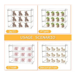 3-Tier Acrylic Bakery <strong>Display</strong> Rack Clear Countertop Retail <strong>Display</strong> Case for Cupcakes <strong>Bread</strong> Pastry for Bakery for <strong>Showcase</strong> - Product Image 3