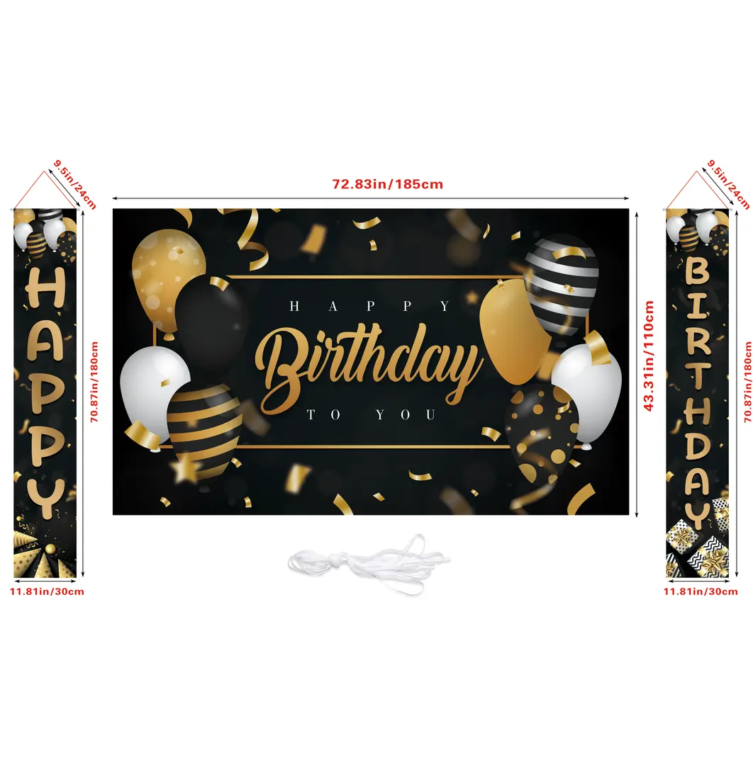 Banderole volante en vinyle, pvc, pour fête d'anniversaire, vente en gros, prix d'usine